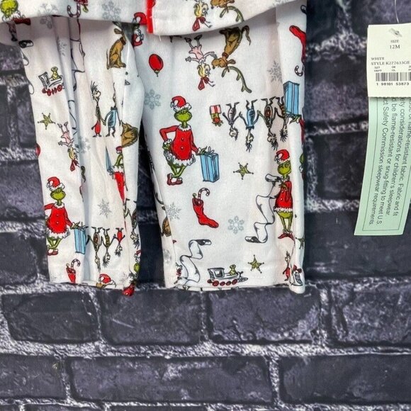 Grinch 12 Months Grinch Max Whosville 2 Piece Pajama PJ Toddler - Picture 6 of 14